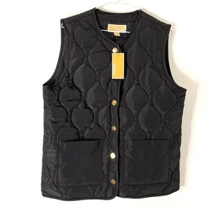 MICHAEL Michael Kors Black Quilted Vest NWT